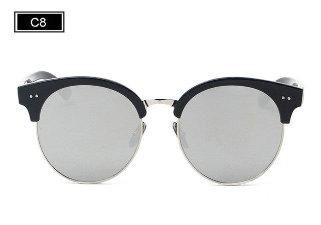 ROYAL GIRL Brand half rim Sunglasses CAT EYE Sun shades lenses Half frame goggles Women Tinted Glasses ss906