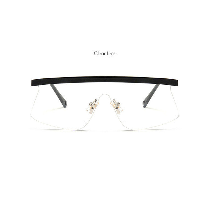 ROYAL GIRL Brand Designer Women Sunglasses Retro Flat Top Rimless Unique Sun glasses Men ss183