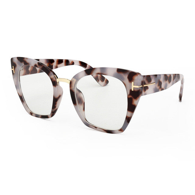 ROYAL GIRL Fashion Cat Eye Sunglasses Women Classic Brand Designer Female Gradient Flat Panel Lens Big Oculos ss191