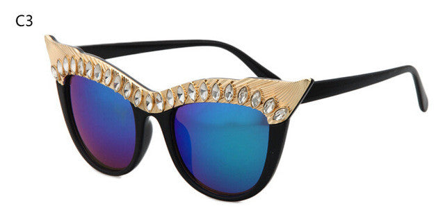 ROYAL GIRL New Fashion Women Statement Cat eye sunglasses Vintage Sun glasses shades Brand sunnies ss630