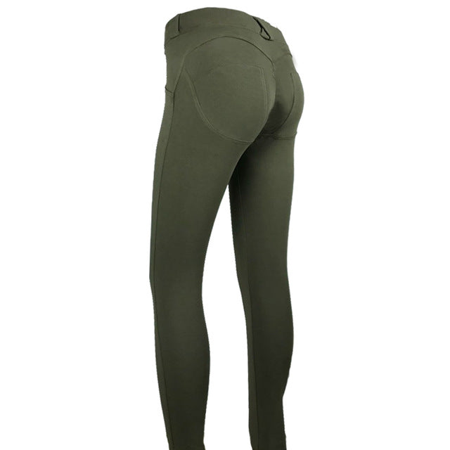 TRY TO BN Low Waist Leggings Women Sexy Hip Push Up Pants Legging