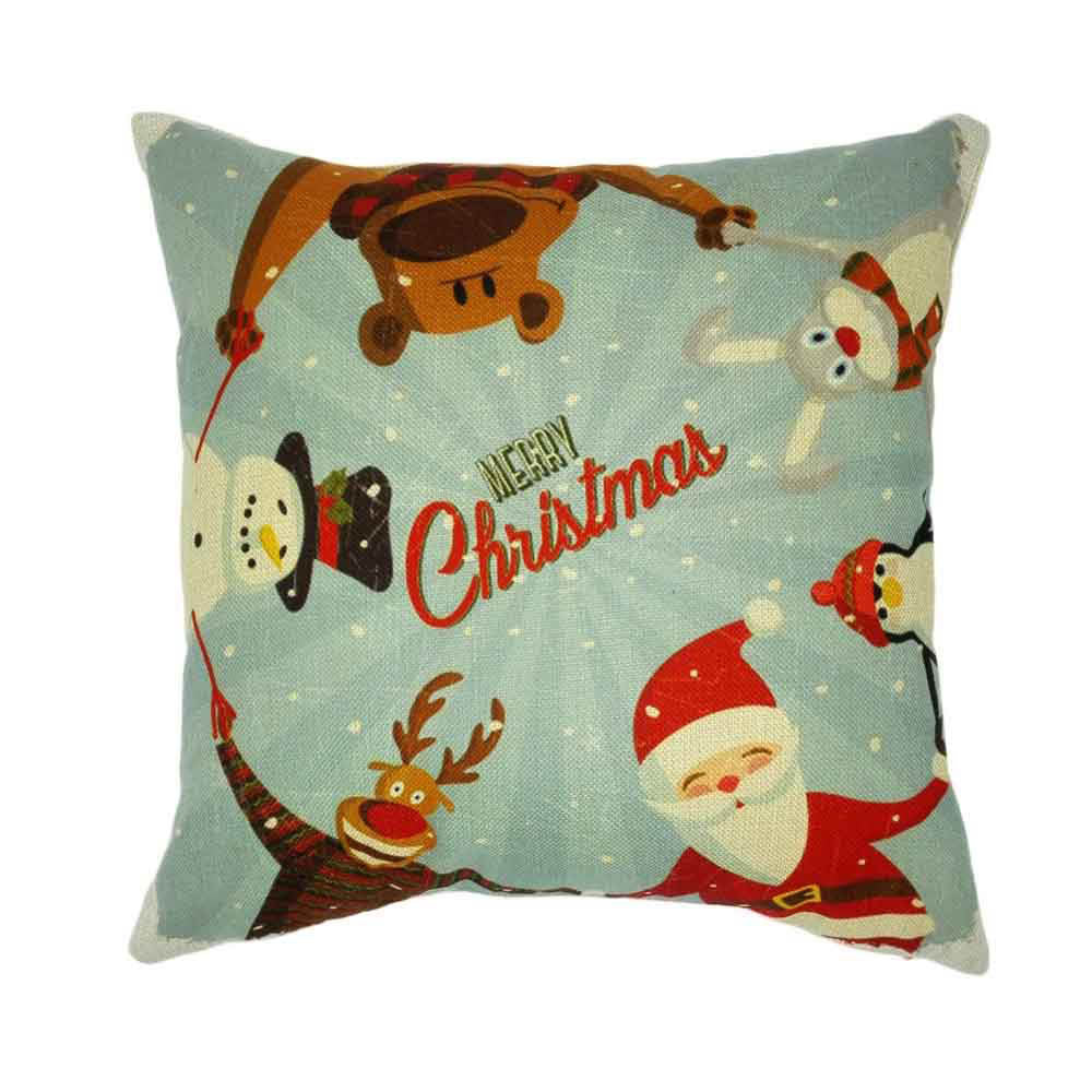 Xmas Christmas Sofa Bed Home Decoration Festival Pillow Case Cushion Cover