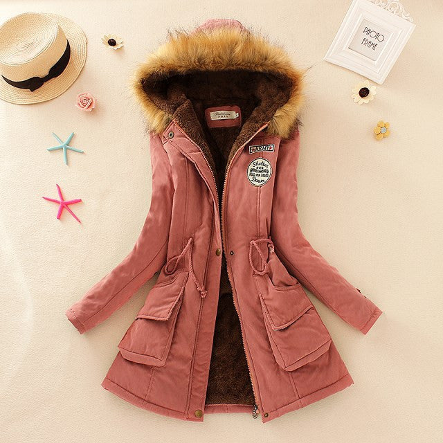 Winter Women Coat 2016 Parka Casual Outwear Military Hooded Coat Woman Clothes