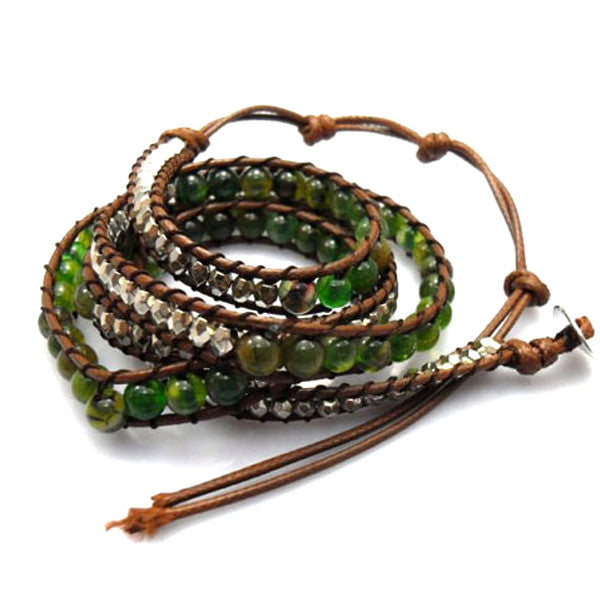 Snake Eye Desert Hex Wrap Bracelet