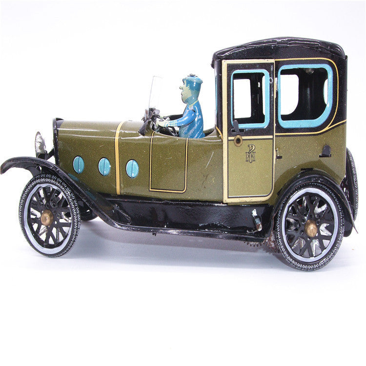 NEW Arrival Vintage Classic Taxi Car Clockwork Wind Up Tin Educational Retro Car Toys Perfect Gift For Child Free Shipping