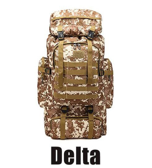 80L Waterproof Climbing Hiking Military Tactical Backpack Bag Camping Mountaineering Outdoor