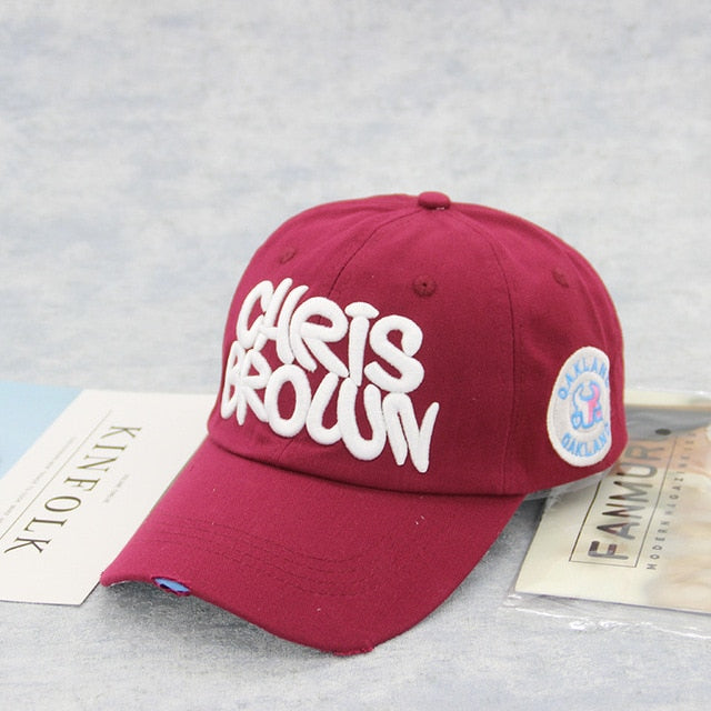 11 Colors Chris Brown Baseball Caps Letter Sports Ladies Gorra Visera Mujer Chapeau