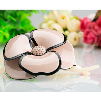 2016 Chaplet High Quality Elegant Flower Hair Accessories for Women Korean Banana Clips Lady Rhinestone