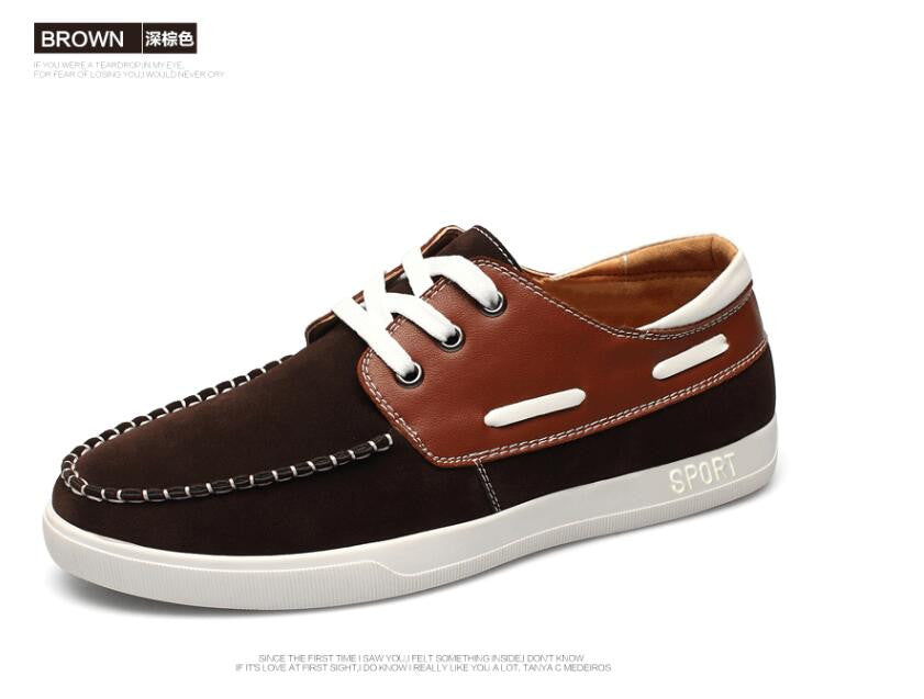 man's casual shoes lace up british style boat shoe man's vintage canvas shoe