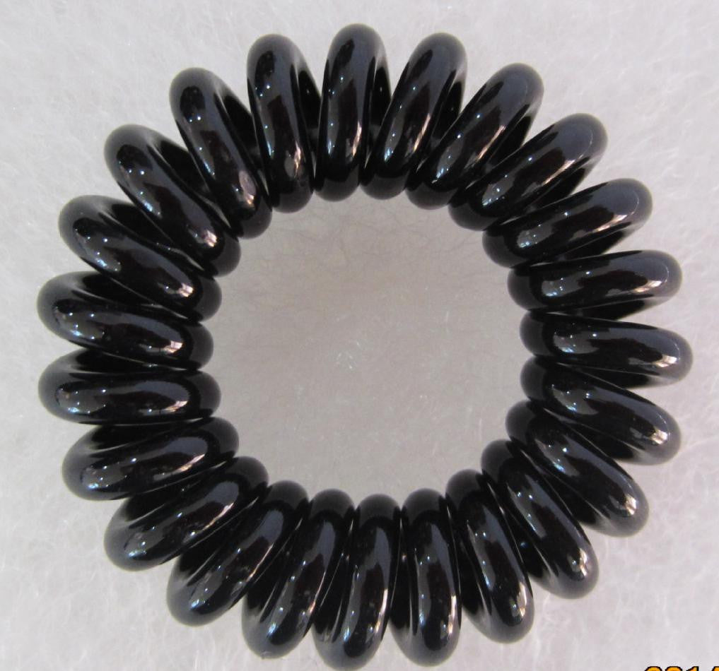 (12pcs) Hot Sale pearl candy color hair scruchies rope for girls elastic telephone wire - Shopy Max