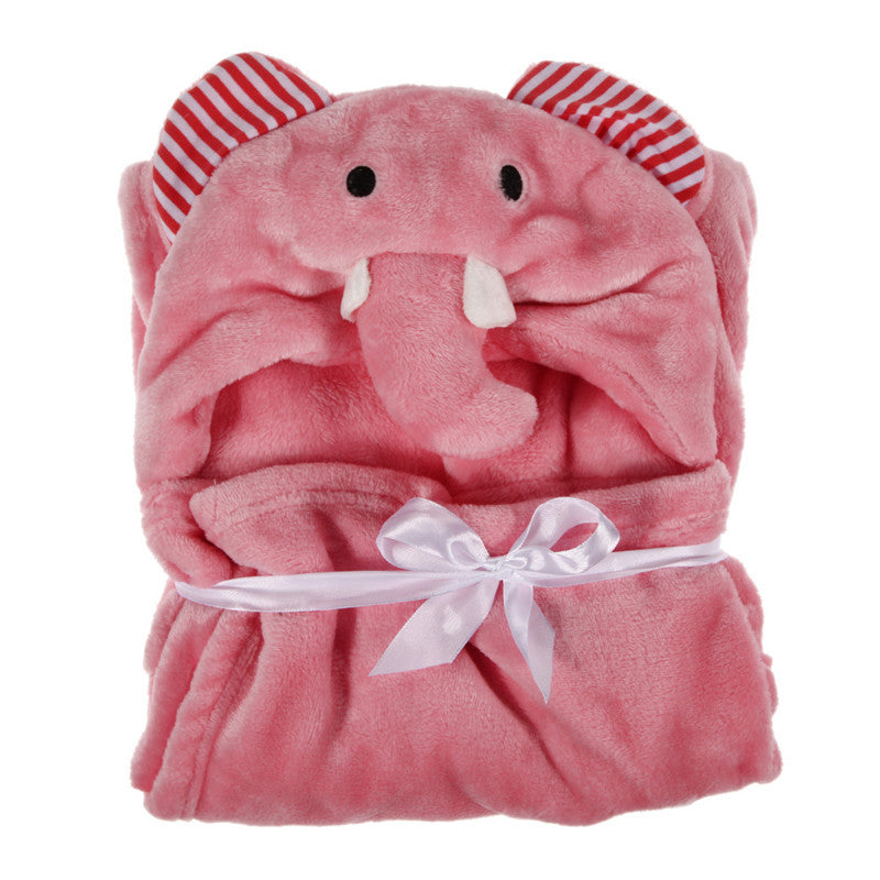 New Towels Baby Kid's Hooded Bath Towel Toddler Blankets Cute Animal Flannel