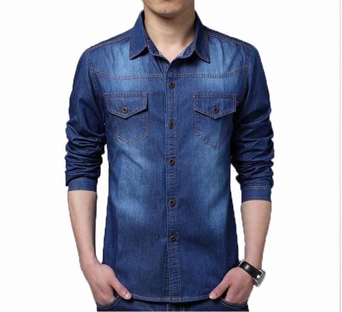 Trending Men Denim Shirt (M-5XL) - Shopy Max