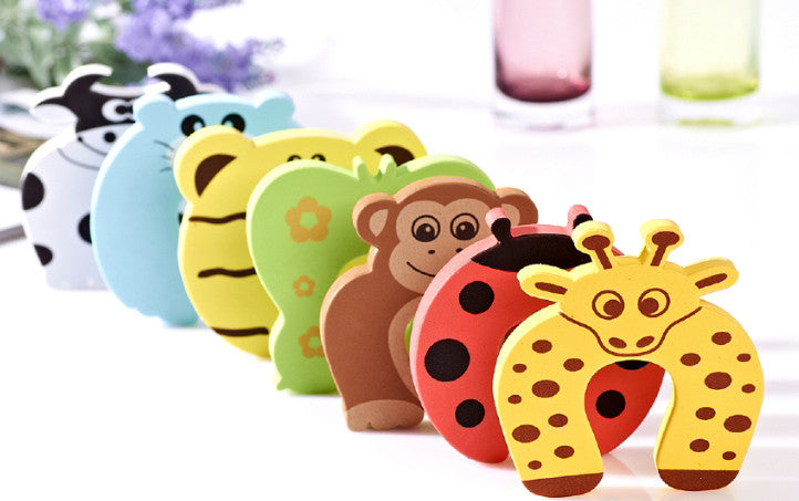 5pcs Kids Baby Cartoon Animal Jammers Stop Edge & Corner Guards Door Stopper