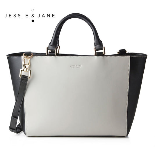 JESSIE&JANE Designer Brand 2016 New Montreal Series Pannelled Stylish Women Leather Top-handle Bags 1211 - Shopy Max