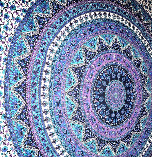 Chiffon Bohemia Round Beach Towel Meditation Mandala Towel Square Rectangle