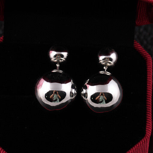 Cute Double Pearl Stud Earrings