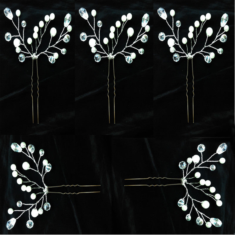 4 pcs /Lot Pearl Hair Pins Wedding Hair Clips Bridal Hair Accessories Jewelry