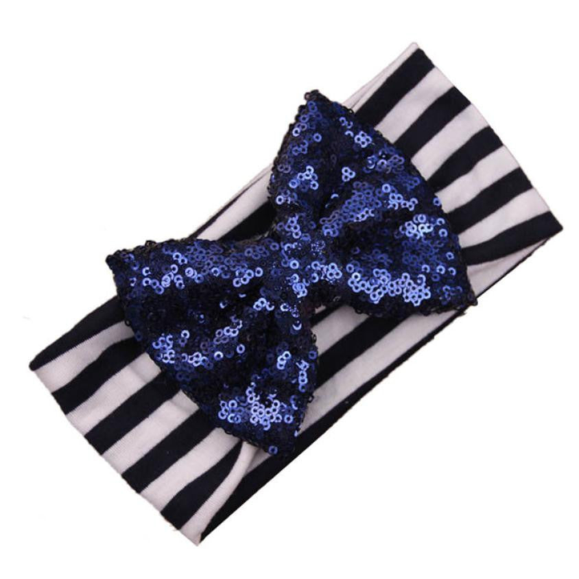 1Pc Baby Turban Headband Sequin Bow Hairband Turban Knot Acessorios De Cabelo - Shopy Max