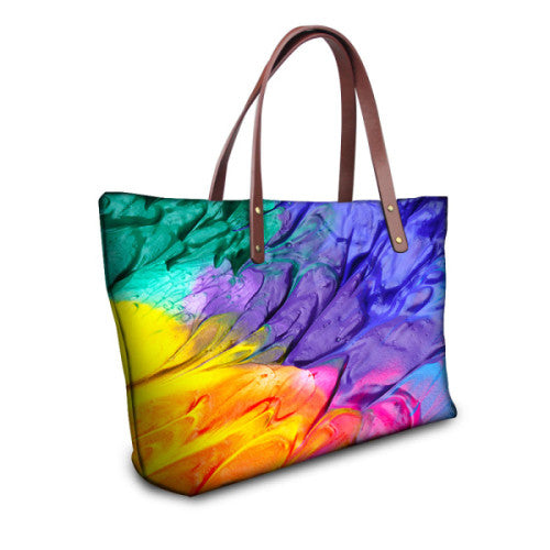Brand Graffiti Design Handbag for Women High Quality Causal Tote Bag Spanish