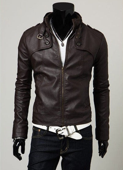 A/W Mens Slim Leather Jacket