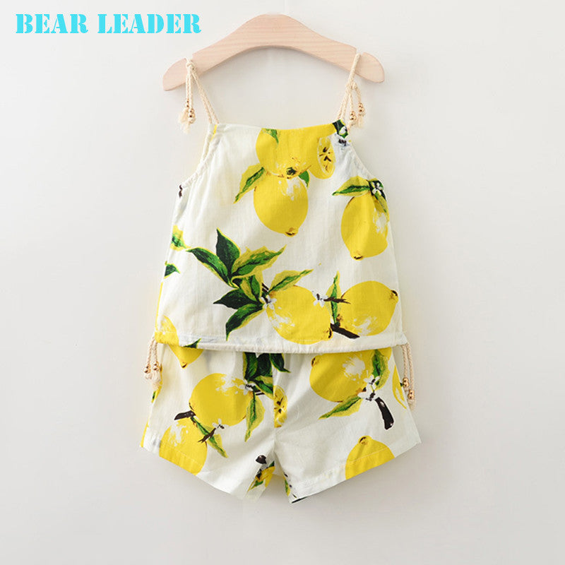 Bear Leader Girls Boys Clothing Sets 2016 Brand Kids Clothing Sets Lemon Fruit - Shopy Max