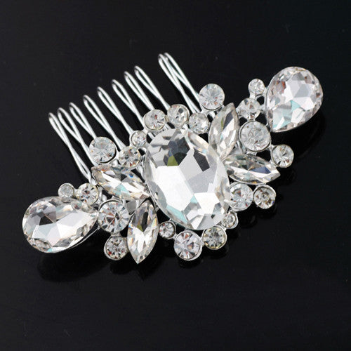 New Fashion Pearl Crystal Bridal Rhinestone Hair Clip Claw Comb Pin For Women Barrette Wedding Headdress - Shopy Max