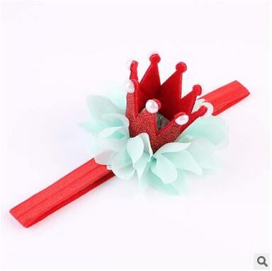 baby girl flower princess crown headband elastics headbands for newborns - Shopy Max