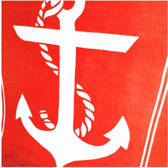 beach towels brand quality cotton Anchor pattern free-shipping - Shopy Max