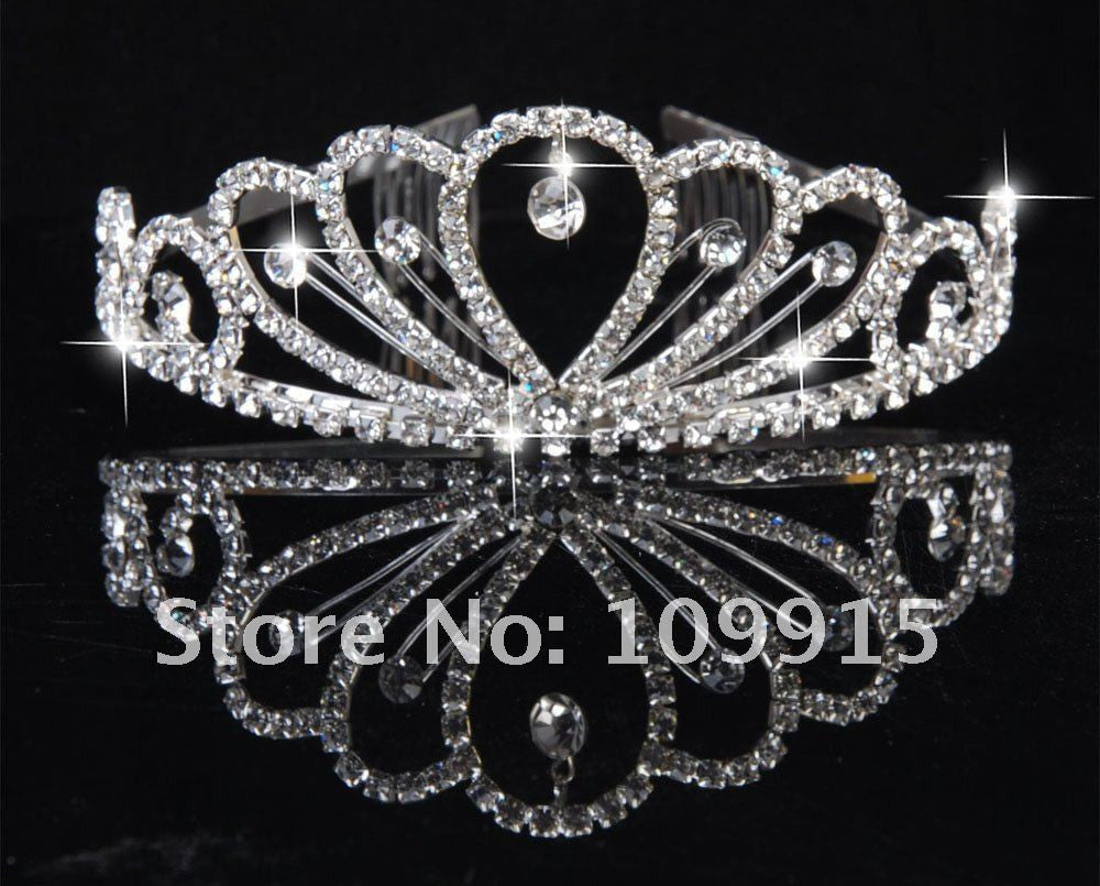 New Stylish Pretty Silver Crystal Rhinestone Wedding