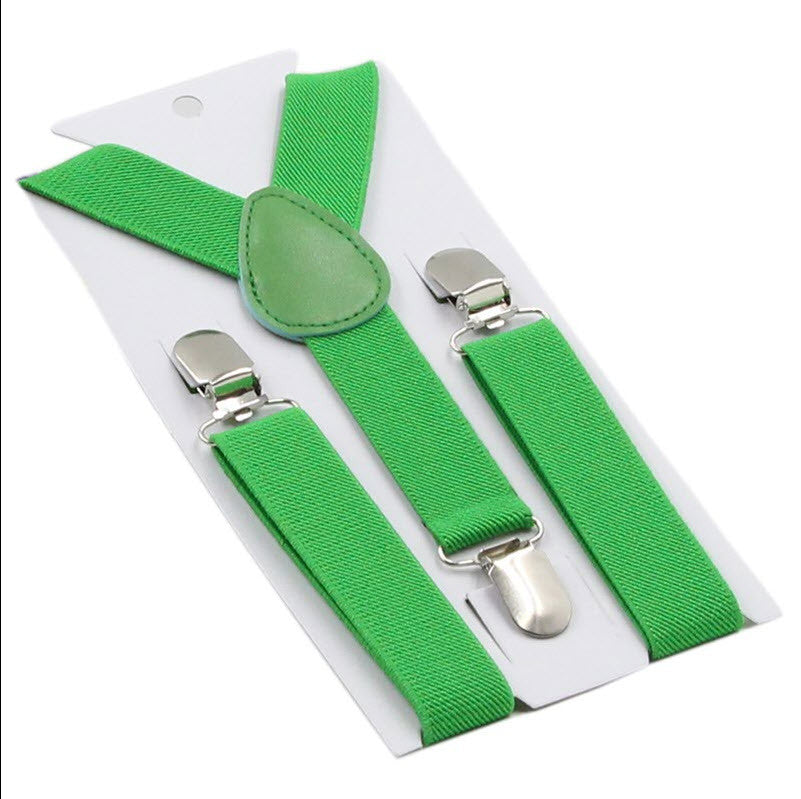 40 Colors Quality Boys and Girls Clip-on Elastic Braces Kids Baby Suspenders