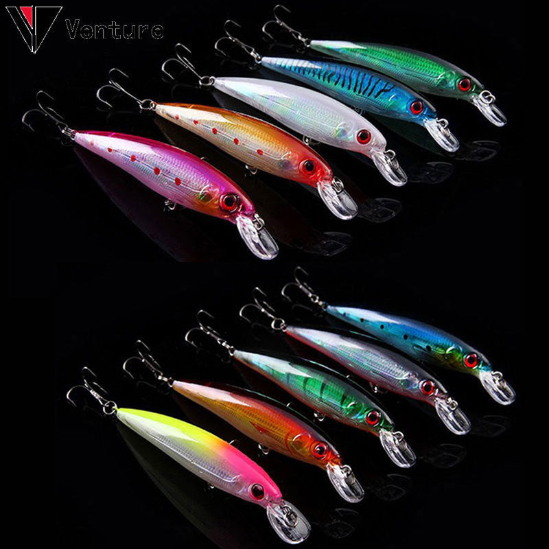 Venture 10pcs/lot 11cm/13.5g Minnow Fishing Lure Lot Fishing Lures Artificial Hard Fishing Bait Sinking Trout Bait