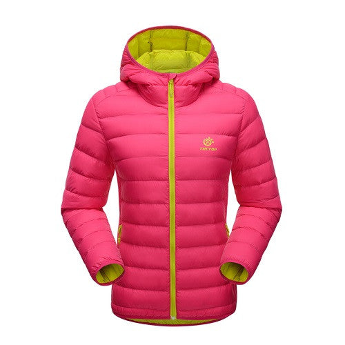 2016 New Winter Women 90% White Duck Down Jacket Women's Hooded Ultra