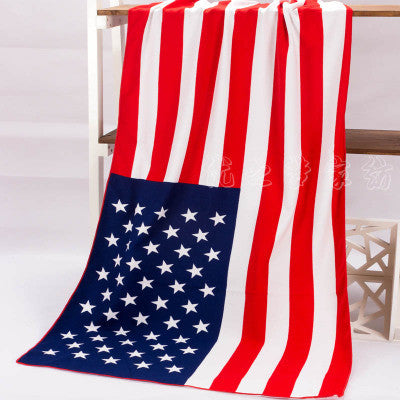 New flag beach towel U.S. English Union Jack Canada, Europe and the United States Dollar towels RN305