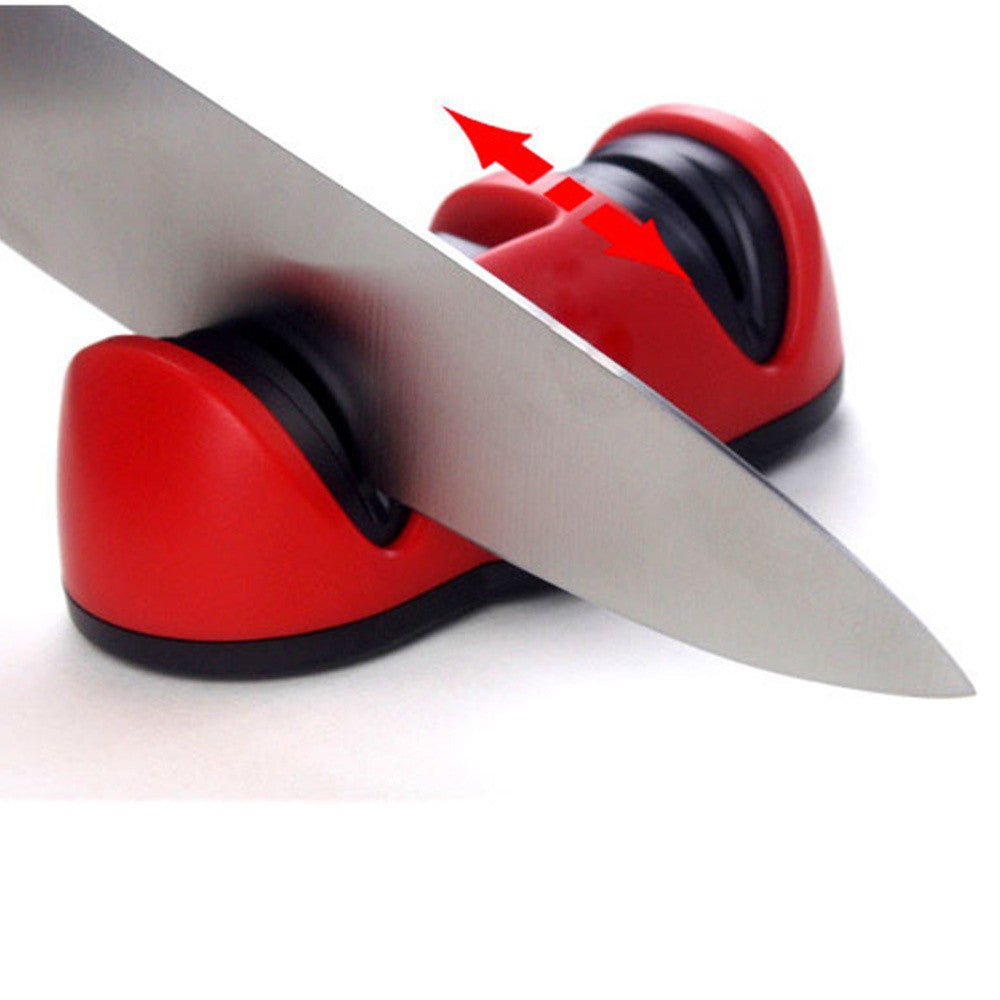 Grinding Wheel Two Stage Kitchen Knife Sharpener ,Sharpening Stone Household Knife Sharpener Kitchen Knives Tools w/ Sucker Base - Shopy Max