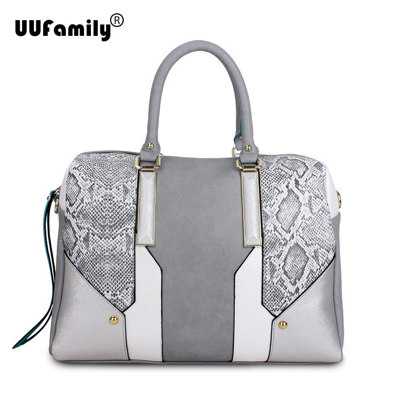 UU Family UU101 2016 Casual Ladies Handbags Women Python Tote Bag Patchwork - Shopy Max