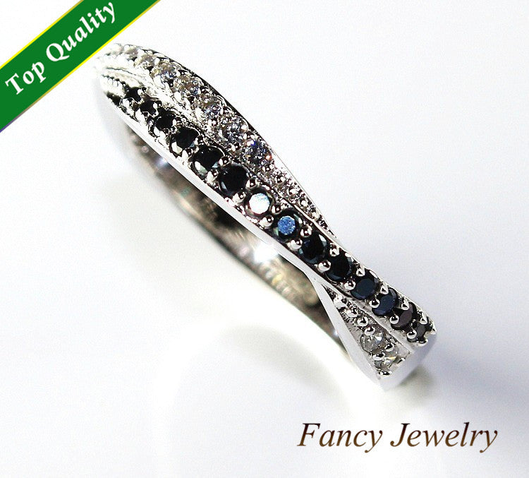 2014 New Hot Selling Elegant Vintage Fashion Gothic Black Rose Hollow Out Flower Rings for Women Flower Jewelry Crystal Y022