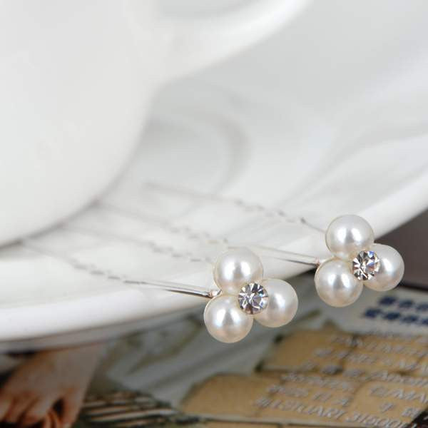 Wholesale 20pcs/set Wedding Bridal Party 3 Pearls 1 Rhinestone Hair