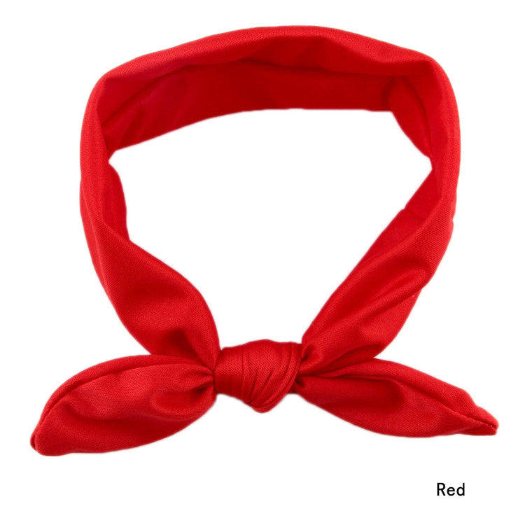 Cute Baby Girl Cloth Headband Bowknot Headwear Children Headdress Rabbit Ears Bow Elastic - Shopy Max