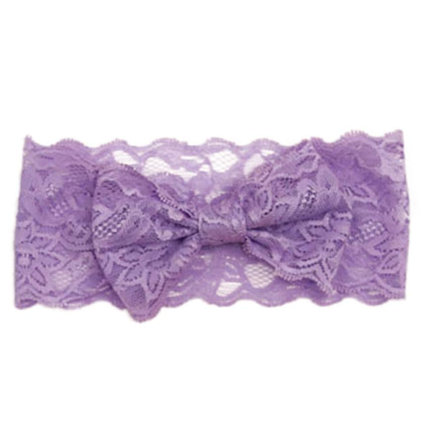Hot Sale Baby Hair Bands Girls Boys Lace Big Bow Hair Band Baby Head Wrap