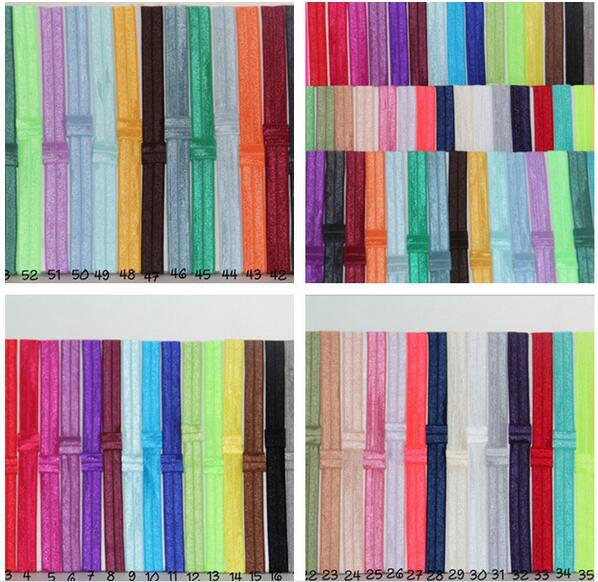 Elastic Headbands 55colors Free shipping 100cs/lot Shimmery Elastic Headband