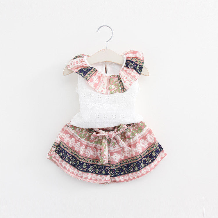 Bear Leader Grils Fashion Clothing Sets 2016 Brand Girls Clothes Kids Clothing Sets Sleeveless Whirte - Shopy Max