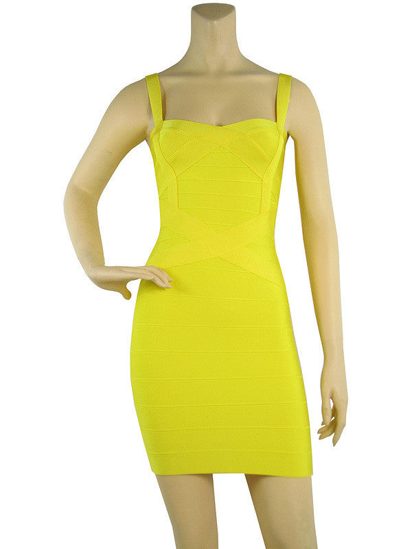 Women Candy Color Spaghetti Strap Bandage Dress Bodycon Mini Sexy Club Dress