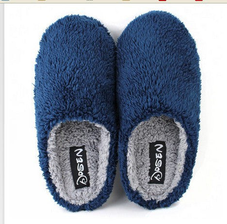 Oseen winter cotton-padded slippers lovers men Women at home oversized slip-resistant thermal slippers - Shopy Max