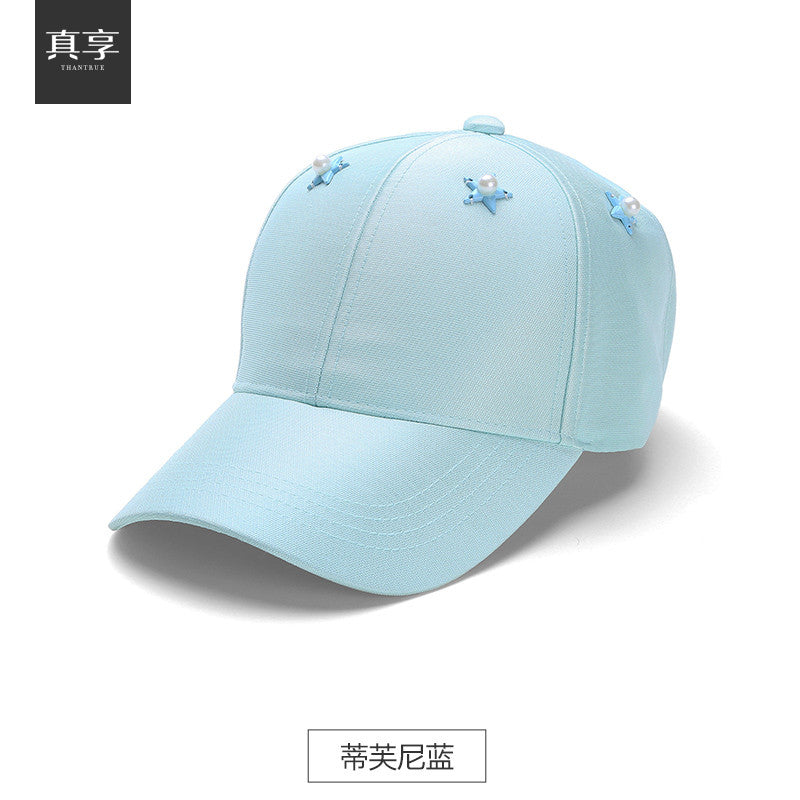 Lady spring and summer Korean baseball hat fashion female a wide brimmed hat peaked cap outdoor sun hat travel B-1534