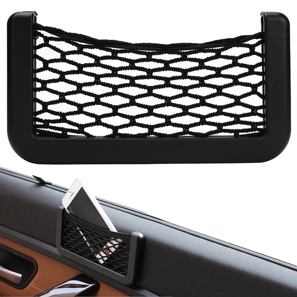 New Car Storage Net Automotive Pocket Organizer Bag For Mobile Phone Holder Auto Pouch Adhesive Visor Box Car Accessories
