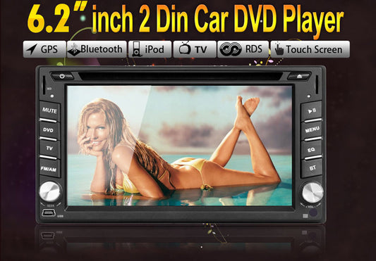 Car Radio Bluetooth 2DIN In Dash Car FM Stereo DVD Player GPS Navigation USB SD MP3 Universal Interchangeable Player