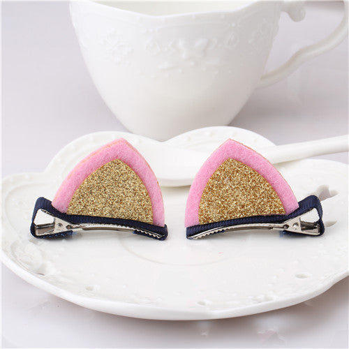 1Lot=2Pcs Lovely Cat Ears Hairpins Hair Ornaments Hair Jewelry C - Shopy Max