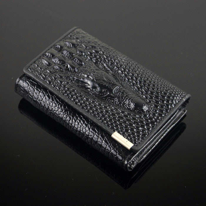 Free shipping Genuine leather women mini wallets , Crocodile 3D mini purse wholesale 2014 new fashion woman card holder wallets - Shopy Max