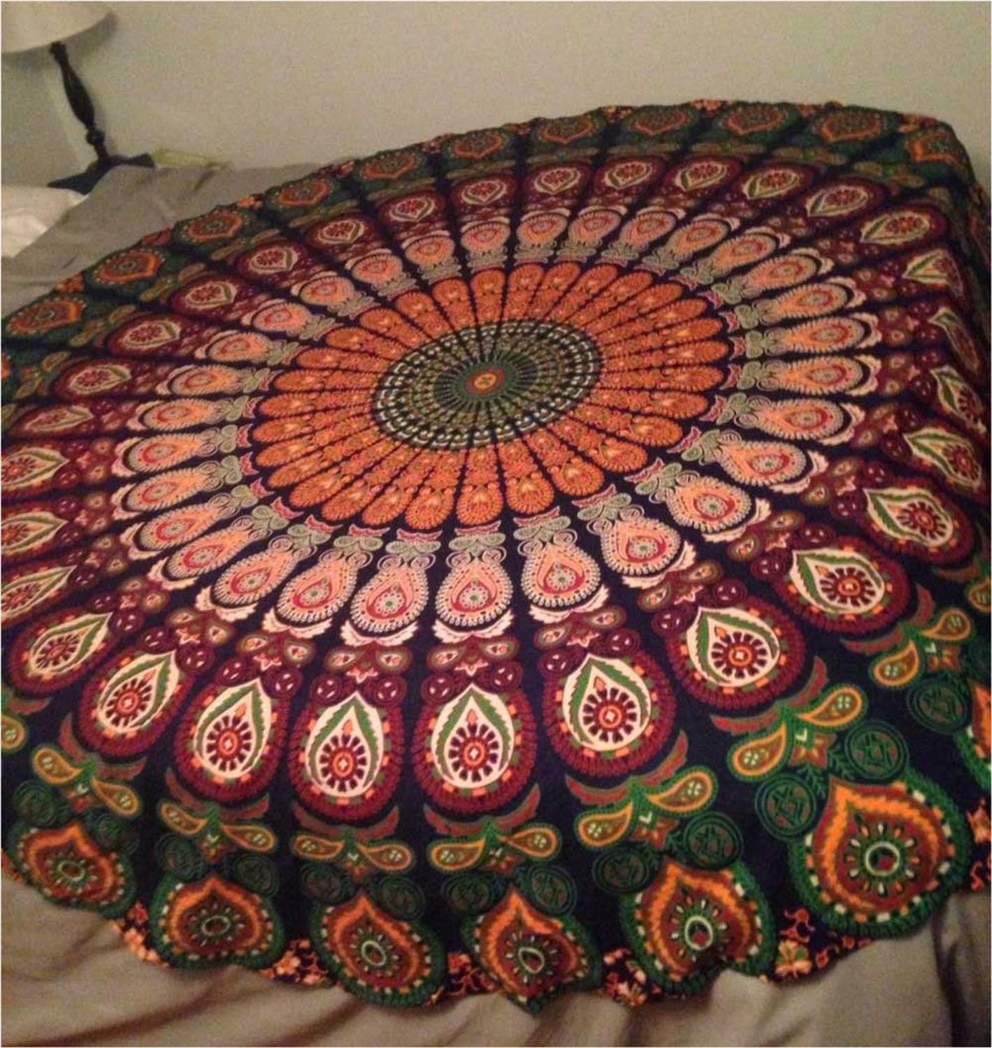 New Summer Large Shawl Chiffon 150cm Beach Towels Bohemian Style Printed Round