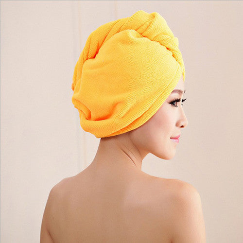 Lady Turban microfiber fabric thickening dry hair hat super